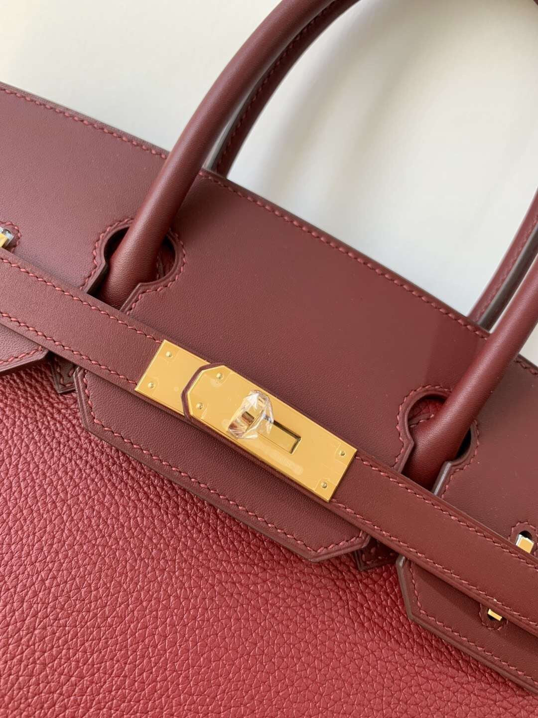 小愛款-Birkin 30 Touch TCsombrero rougeH 愛馬仕紅 金扣