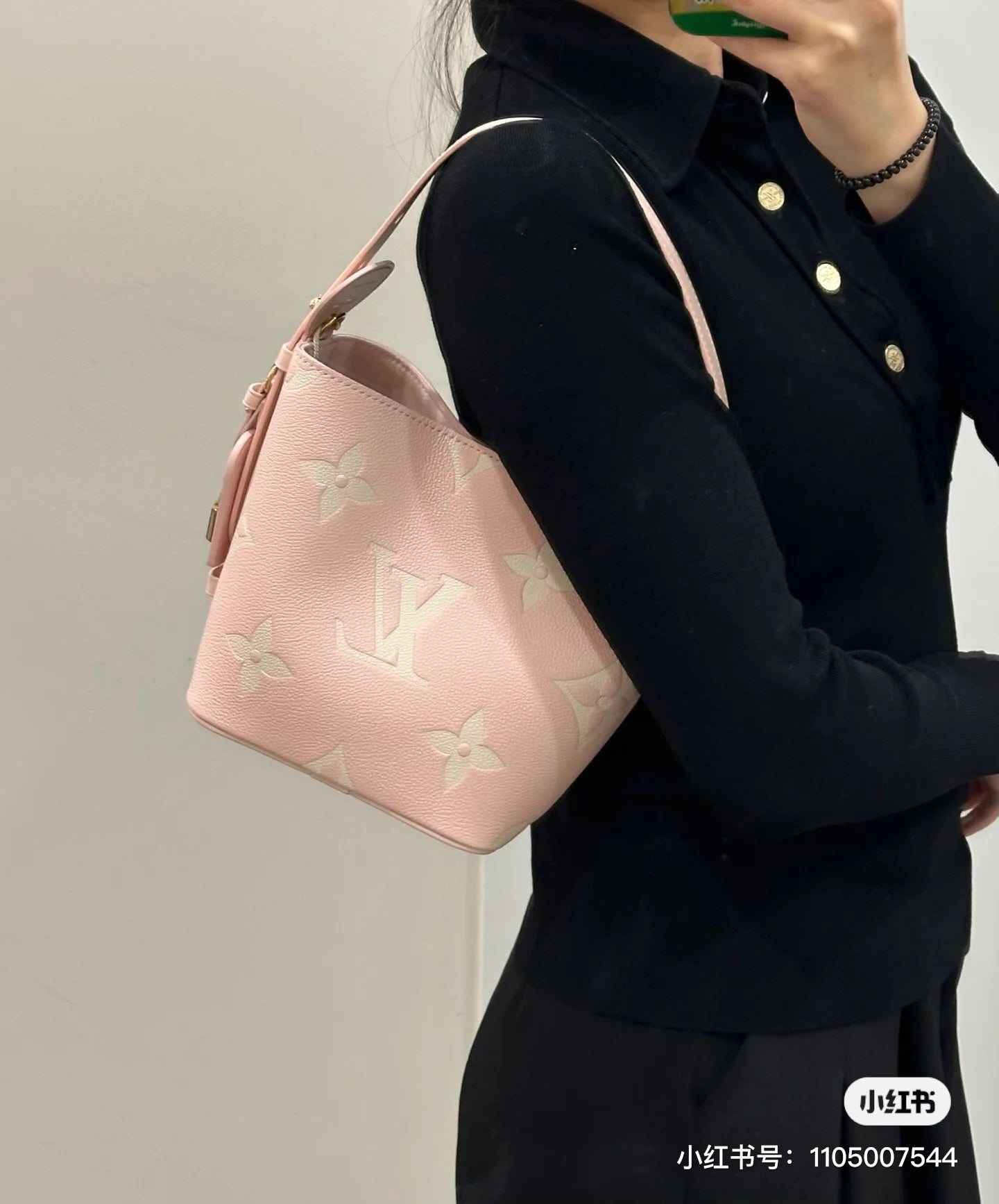 路L家-ALL IN BB 帆布金屬零件水桶手袋 粉色