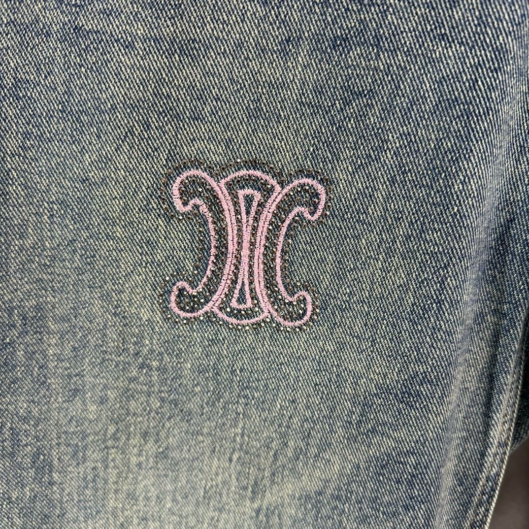 賽C家-2403 早春新款LOGO高腰牛仔褲