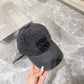 賽C家-新款水洗刺繡Logo棒球帽 黑色