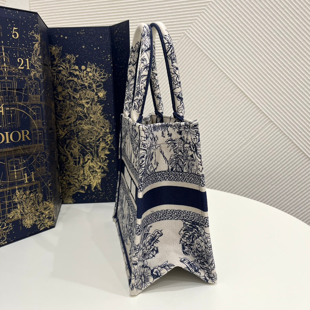迪D家-BookTote 聖誕限量系列 藍色 26x8x22cm