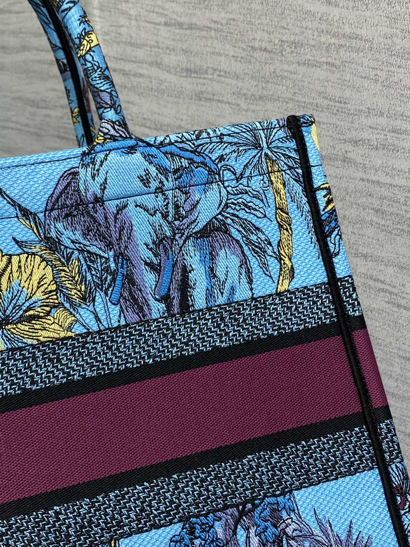 迪D家-Book Tote 2023春夏系列 動物園亮藍色 中號