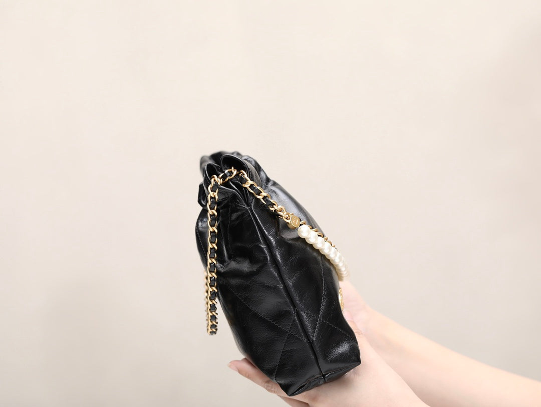 小香家-2023春夏新款 22BAG Mini 黑色珍珠
