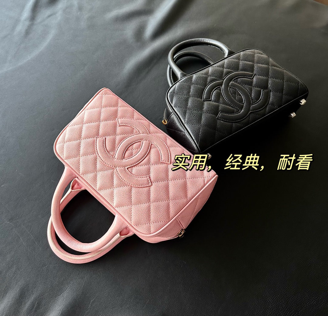 小香家-Chanel Vintage 中古保齡球包 粉色