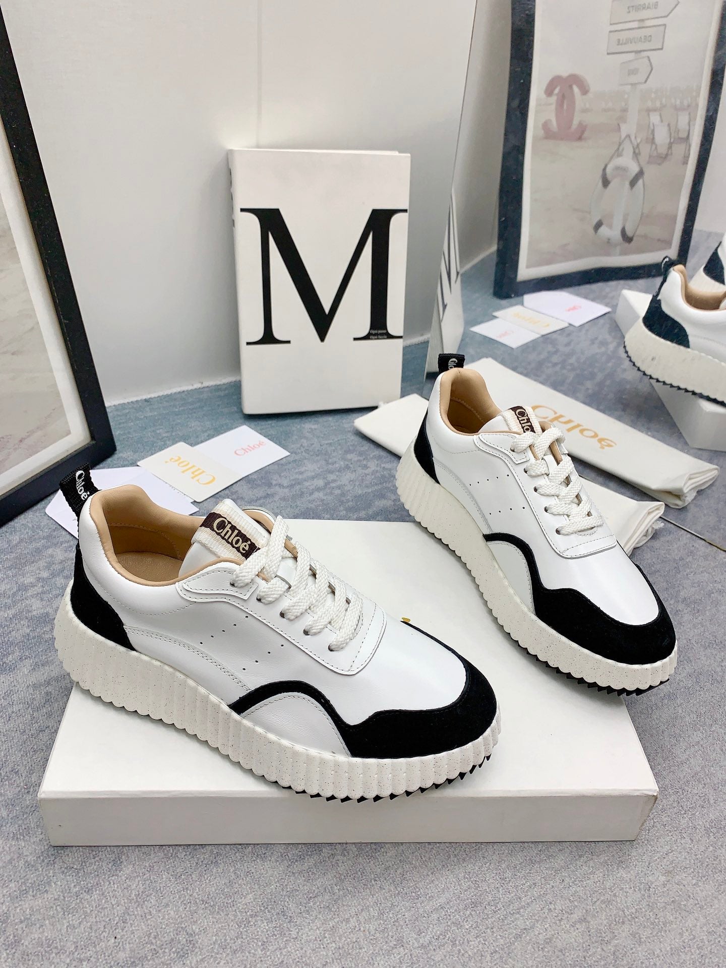 克羅C-Nama sneaker彩虹系列 運動鞋 白黑色