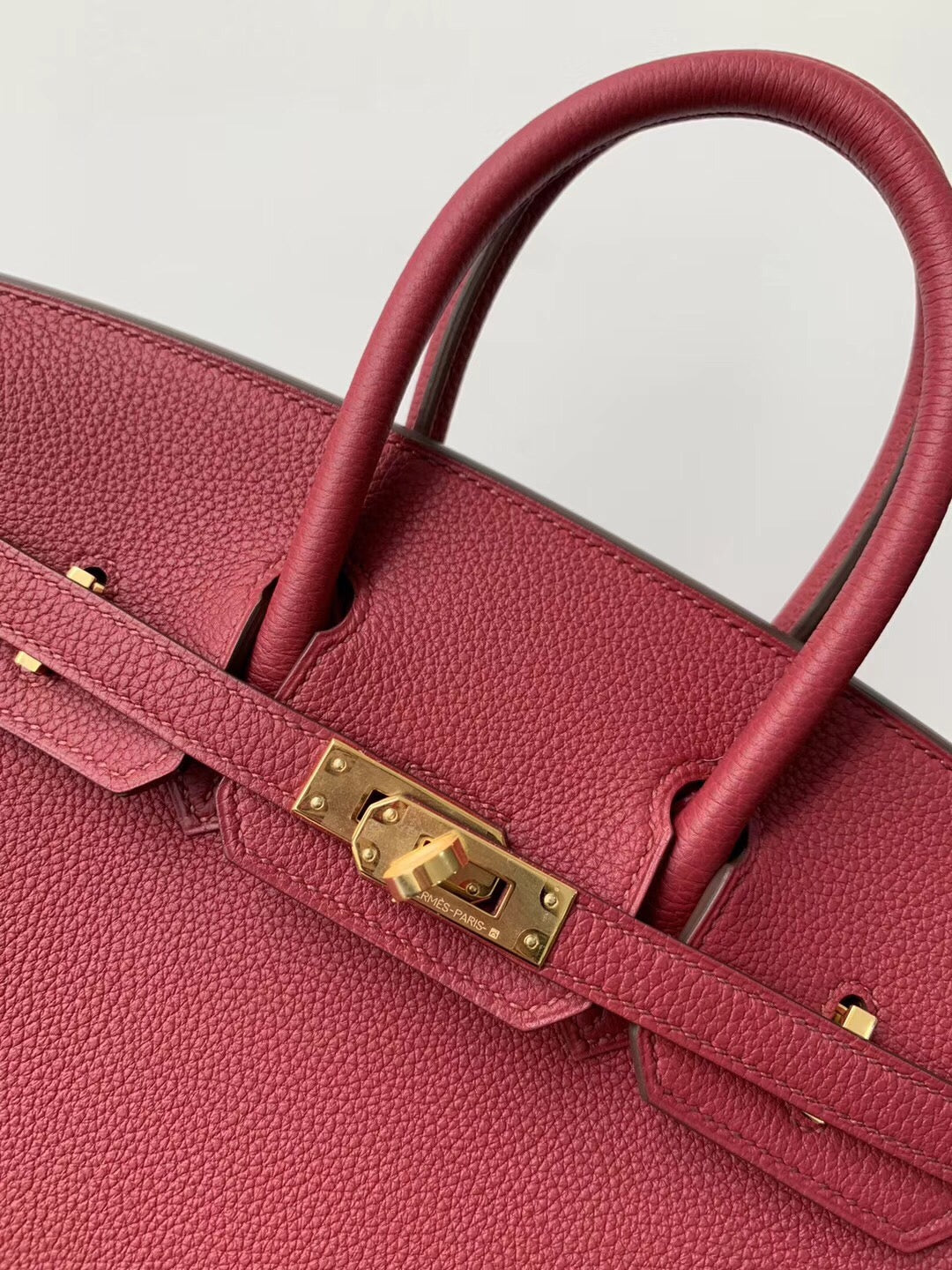 小愛款-Birkin 25 Togo K1 Rouge Grenat 紅色 金扣