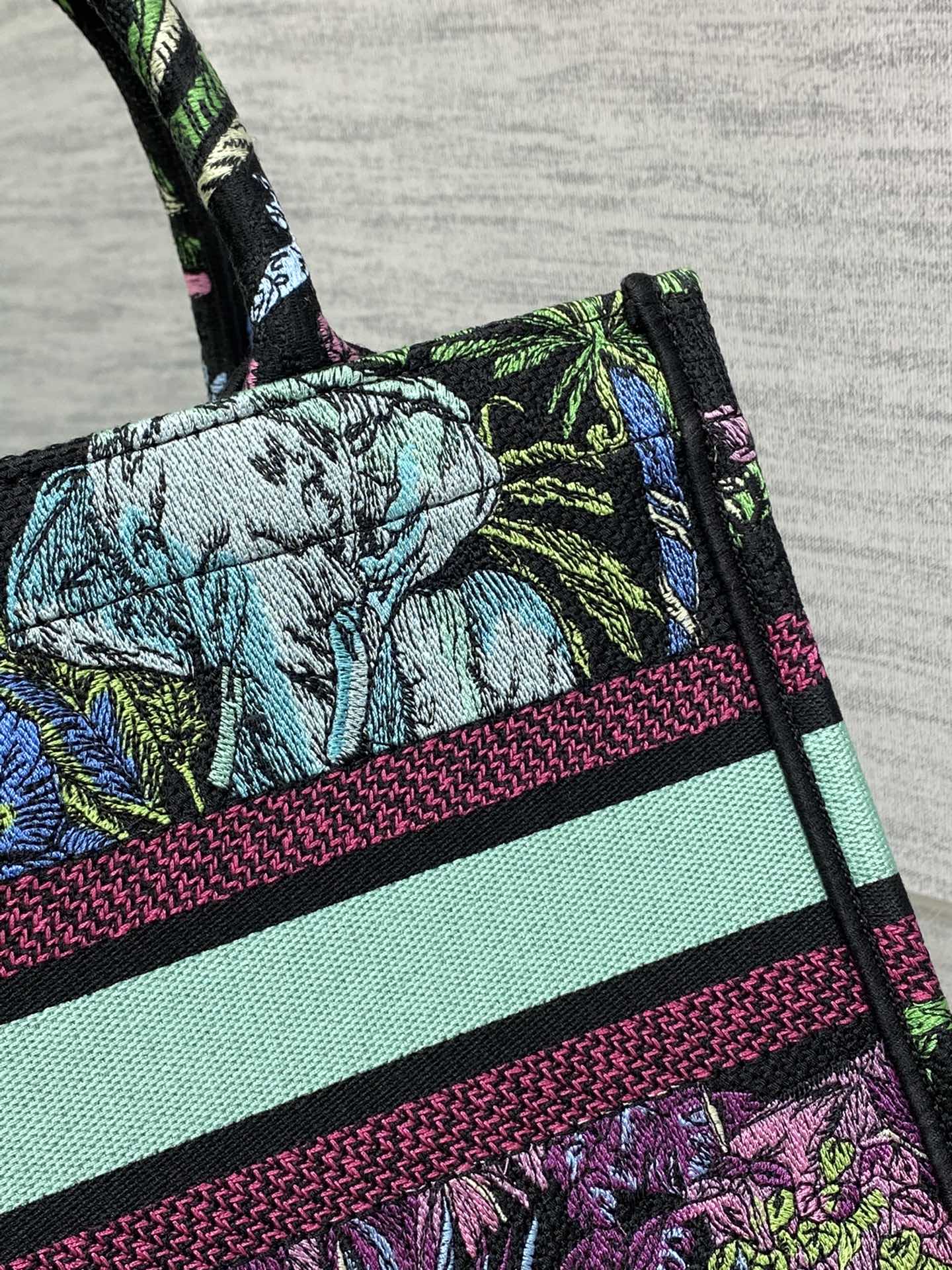 迪D家-Book Tote 2023春夏系列 動物園藍綠色 小號