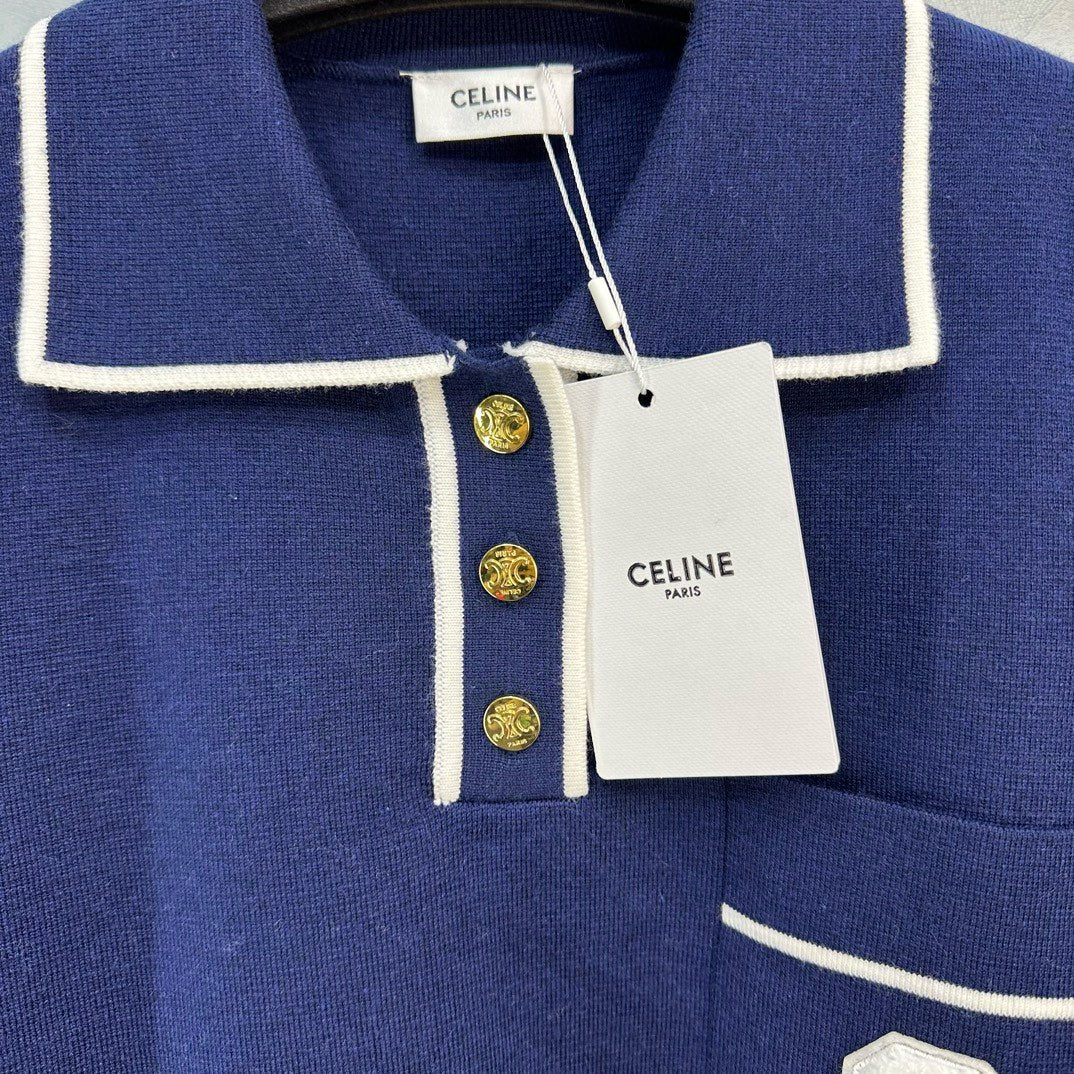 賽C家-2403 24春夏新款Polo針織短袖上衣