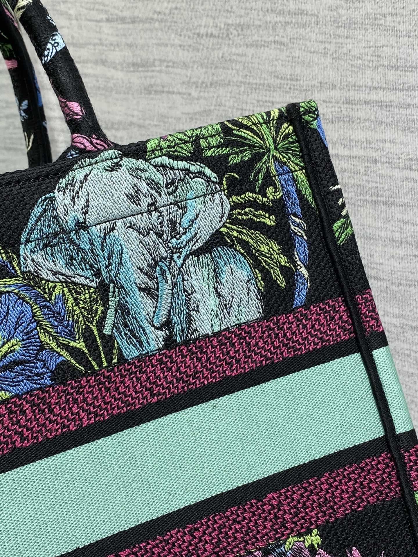 迪D家-Book Tote 2023春夏系列 動物園藍綠色 中號