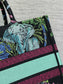 迪D家-Book Tote 2023春夏系列 動物園藍綠色 中號