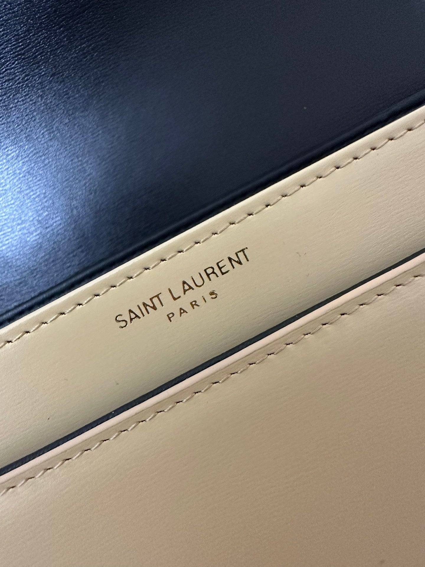 聖Y羅-BOX SAINT LAURENT 豆腐包 小號 黑拚杏色