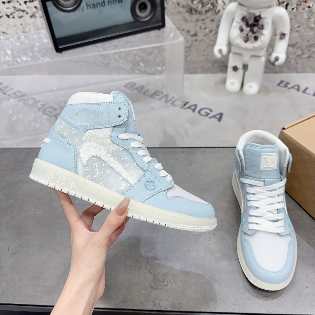 路L家-Air Jorda 1 Low AJ1 高筒運動鞋 聯名款 水藍色