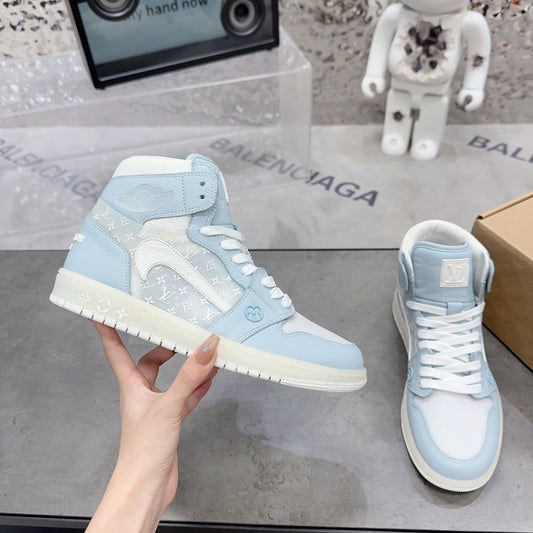 路L家-Air Jorda 1 Low AJ1 高筒運動鞋 聯名款 水藍色