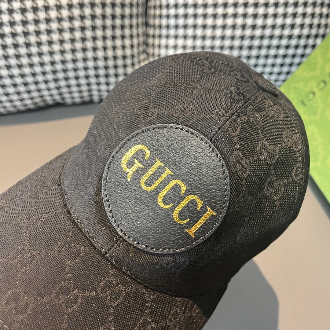 古G家-燙金Logo棒球帽 黑色