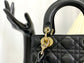 迪D家-Lady dior myABC 羊皮黑色金扣 小號
