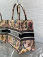 迪D家 Book Tote 刺繡字母粉花 中號36.5cm