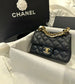 小香家-Chanel 珍珠鍊方胖子 肩背包/手提包 黑色