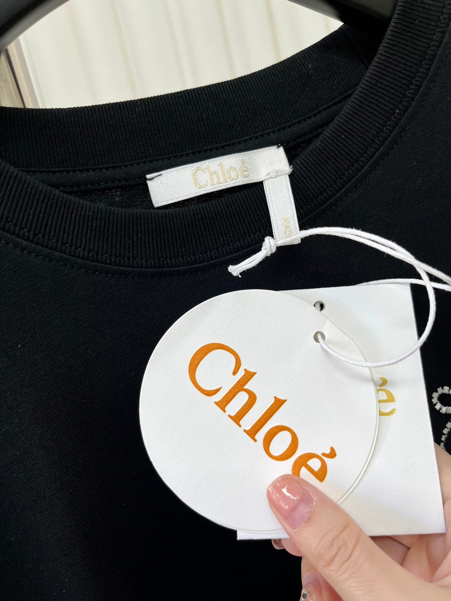 克羅C-2403 24春夏官網新品刺繡TEE 黑色