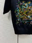 迪D家-2403 24早春最新系列重工刺繡針織短袖 黑色
