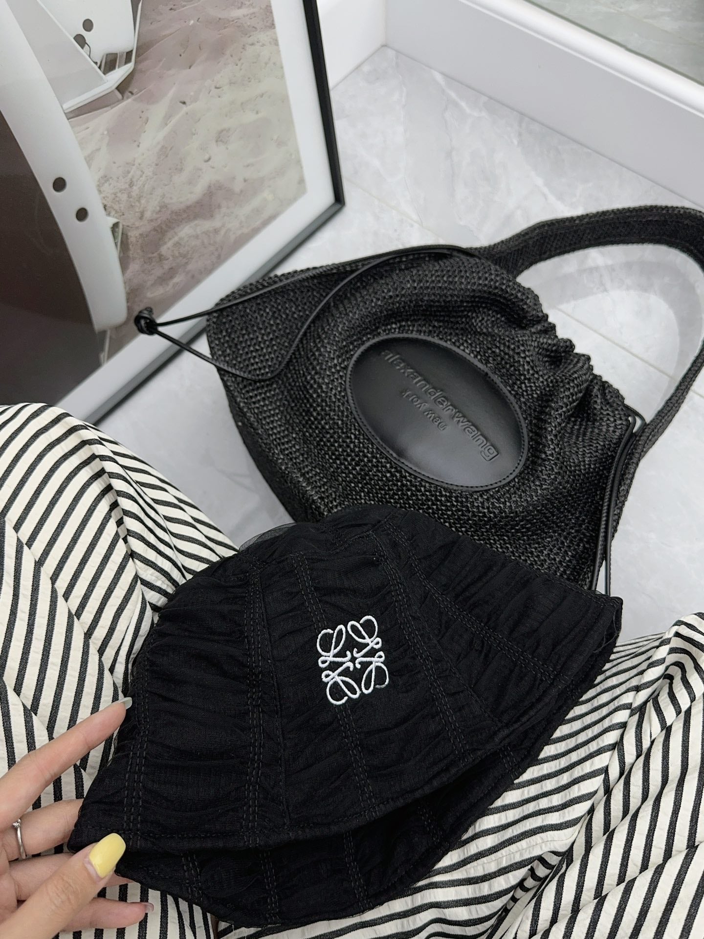 羅L家-網紗刺繡漁夫帽