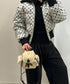 路L家-m11919 NANO TEDDY羊羔毛雙肩包 白色