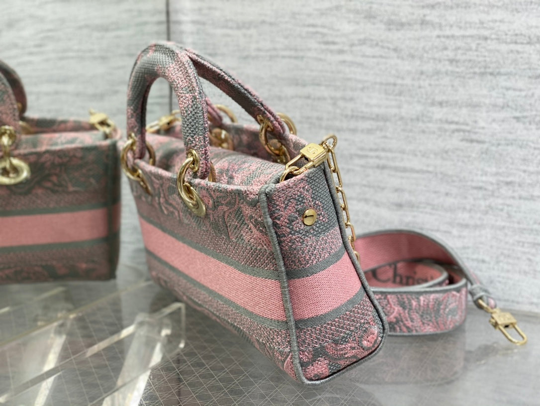 迪D家-IVIERA限定係列 Sauvage茹伊印花刺繡系列 粉灰色