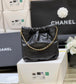 小香家-Chanel 22號手袋 魚子醬皮黑金色 小號