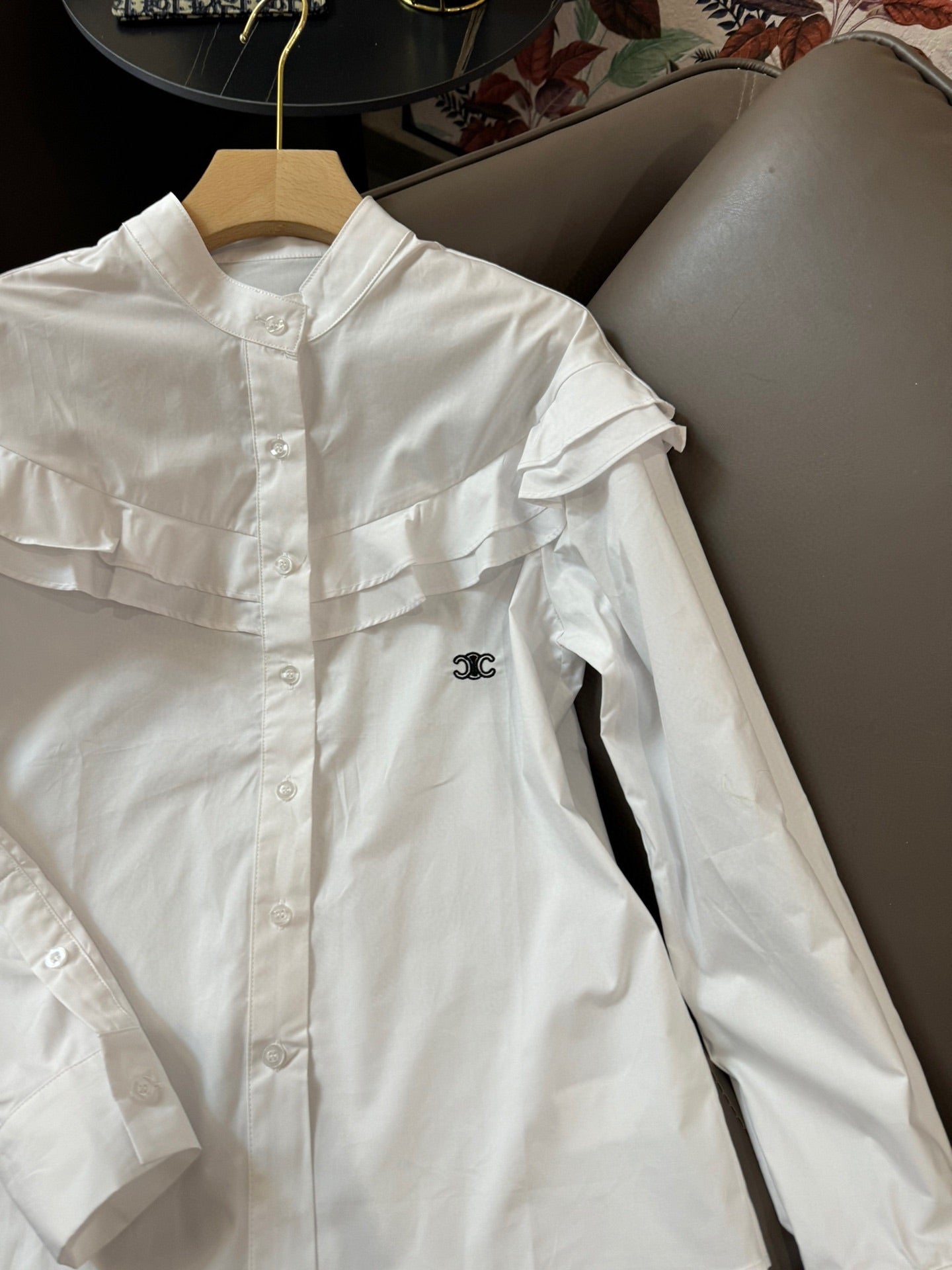 賽C家-2403 荷葉邊棉長袖襯衫