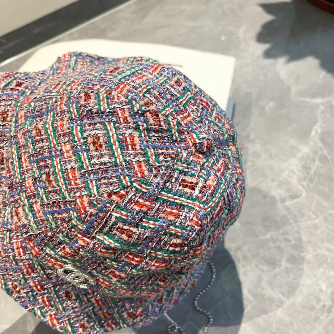 小香家-彩色刺繡漁夫帽 粉色