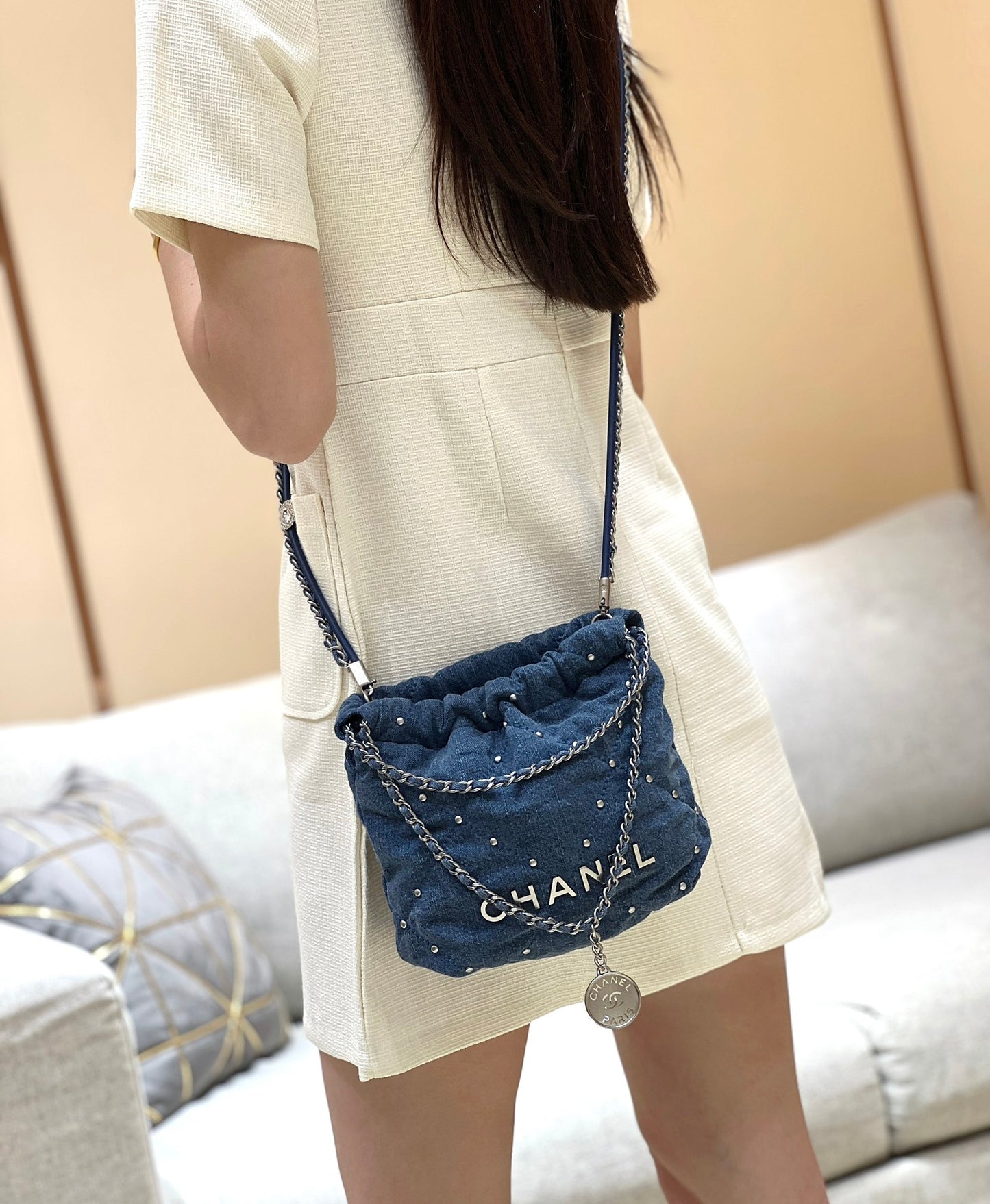 小香家-24S 22系列 鉚釘牛仔包 mini