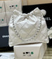 小香家-2023早春度假系列 22Bag 中號 白色配黑線