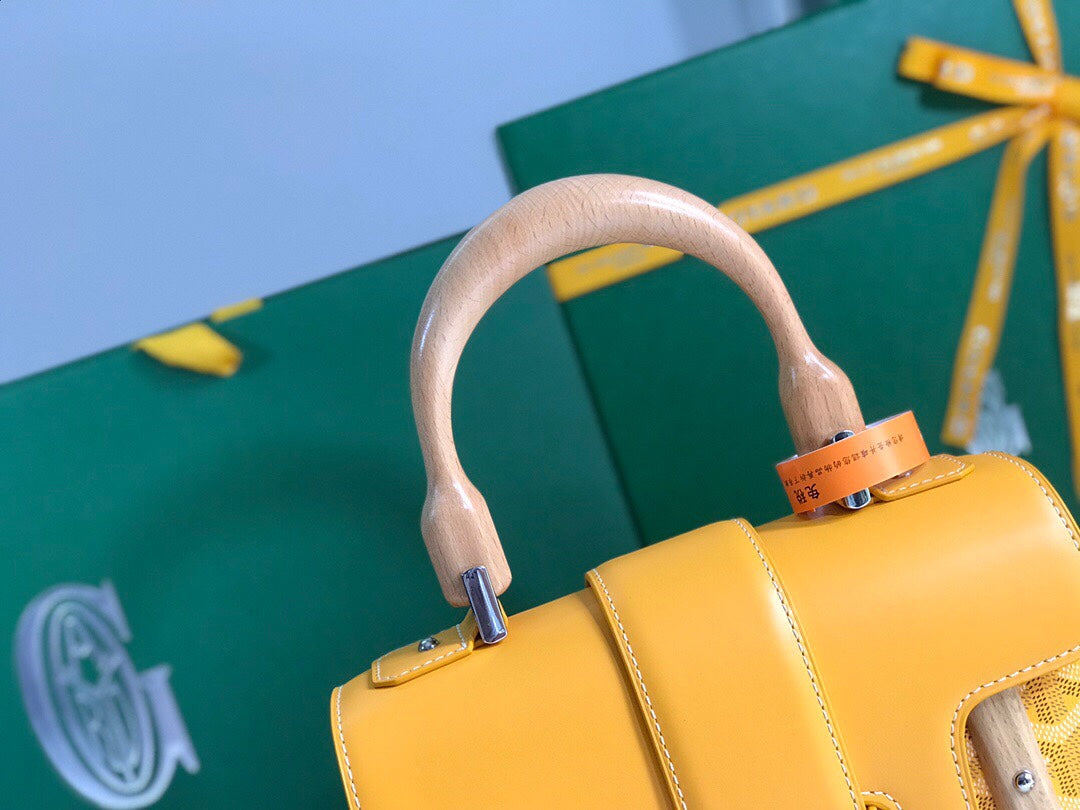 戈G家-Saigon PM系列手提包28cm 黃色