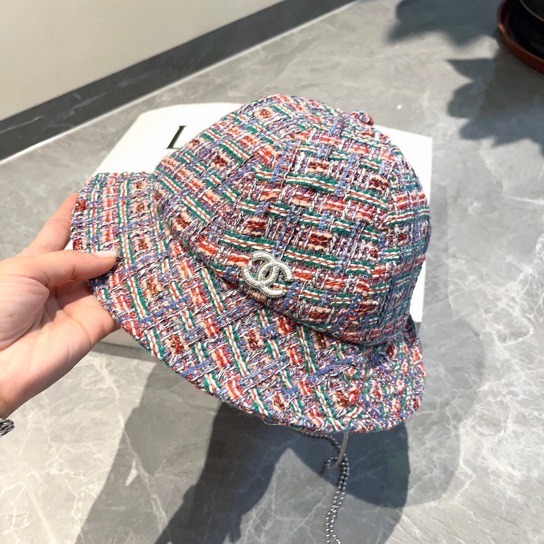 小香家-彩色刺繡漁夫帽 粉色