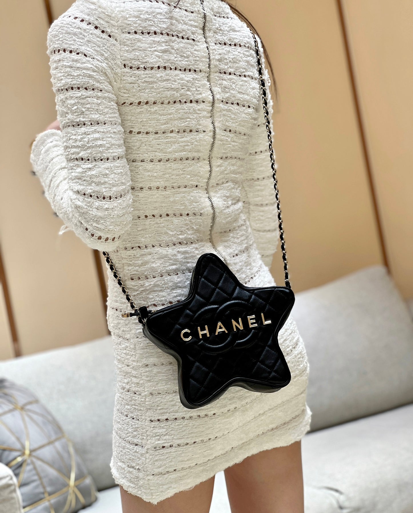 小香家-Chanel 24c 早春度假系列限量版 星星包 黑色