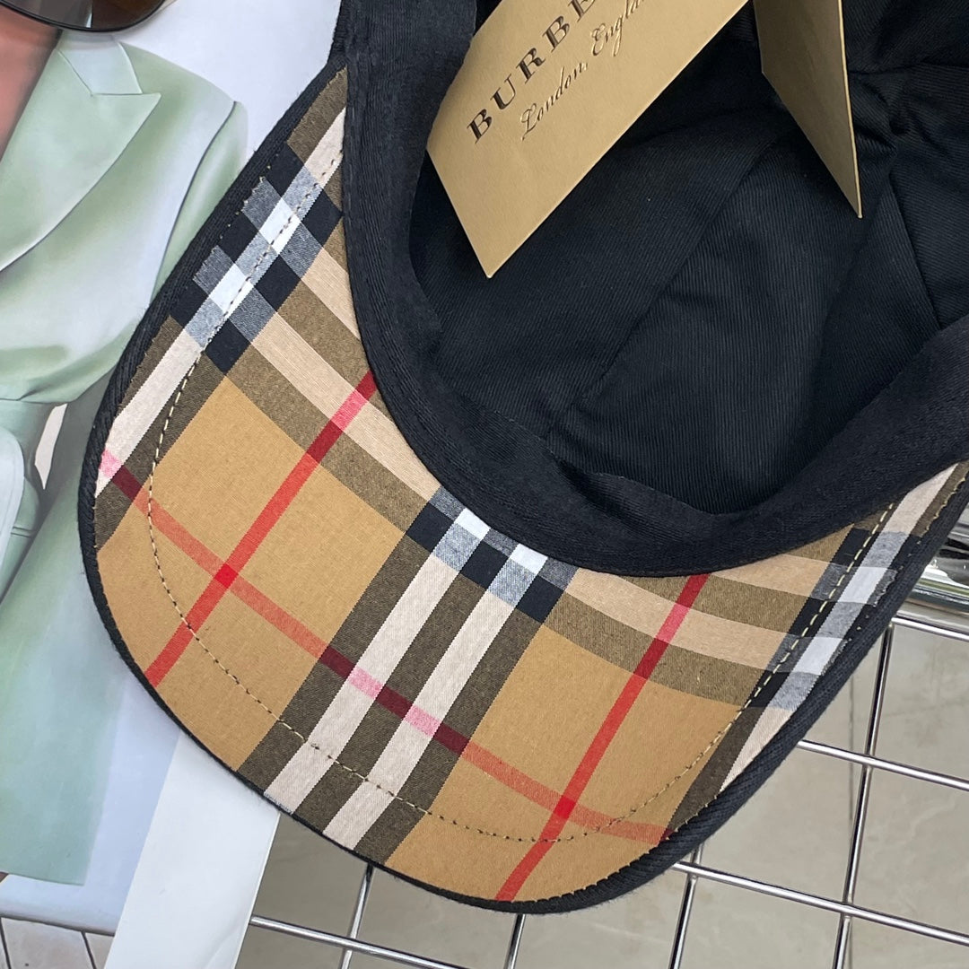 巴B家-新款內格紋大B刺繡棒球帽