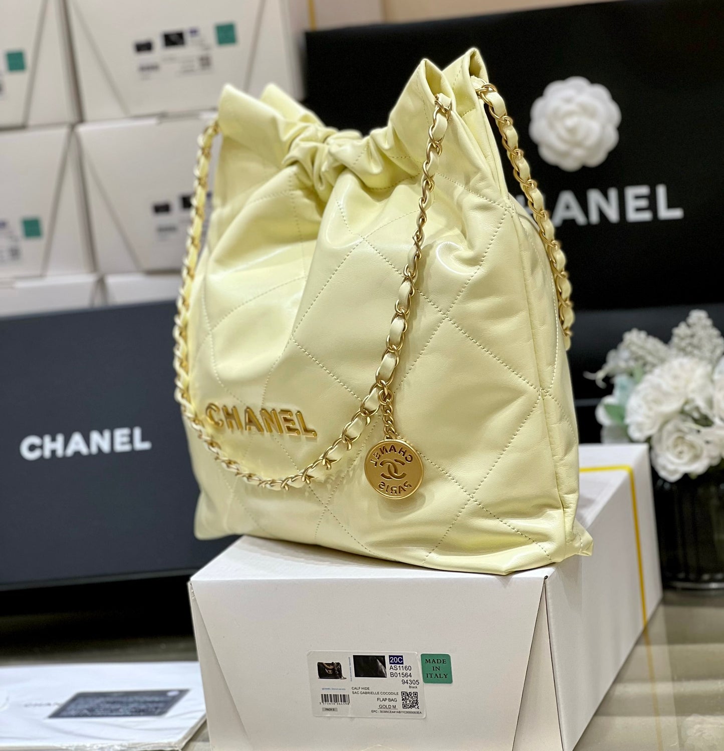 小香家-2023春夏新款 22BAG 中號 小雞黃