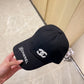 小香家-2023春夏新款 刺繡棒球帽 黑色