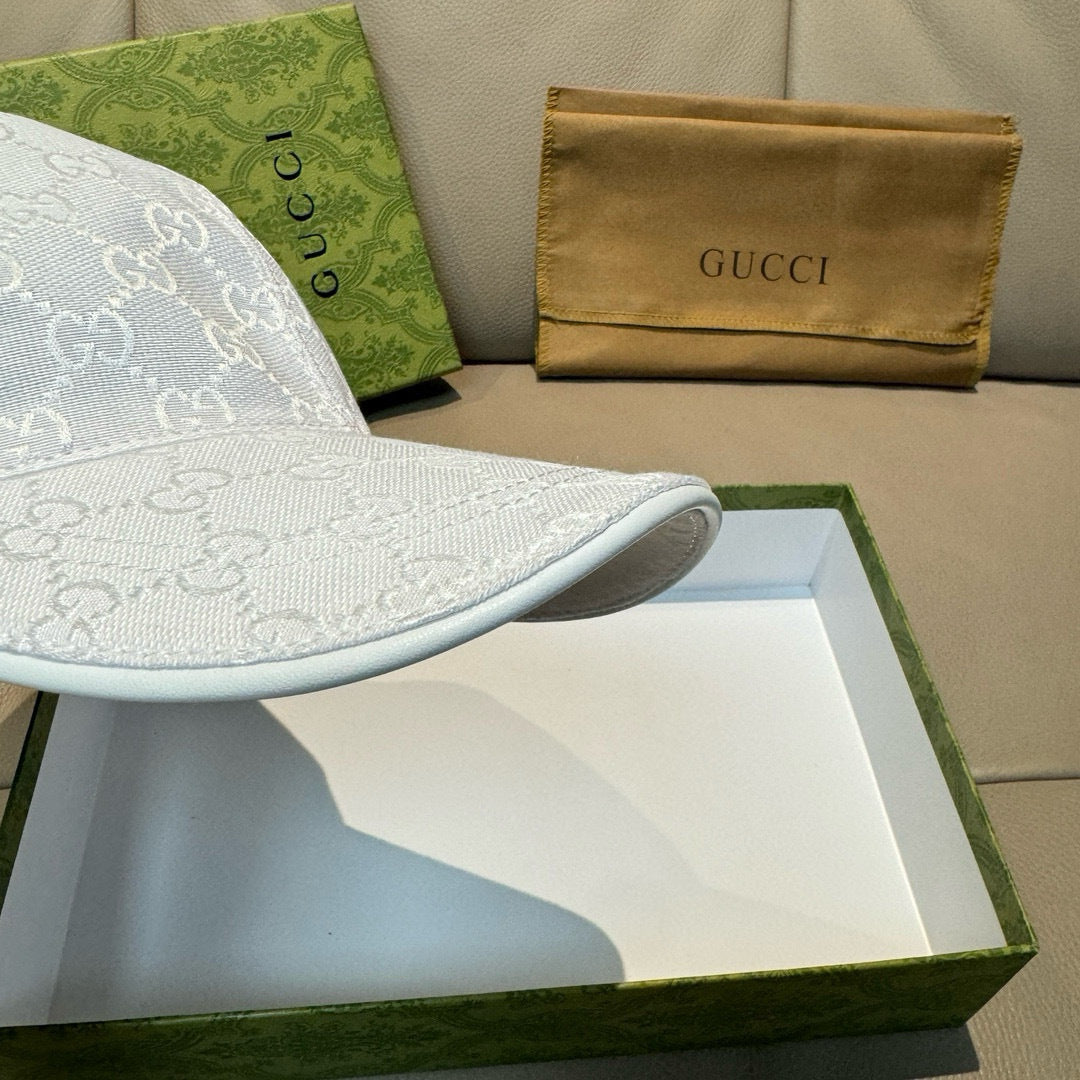 古G家-可調節刺繡小蜜蜂棒球帽 白