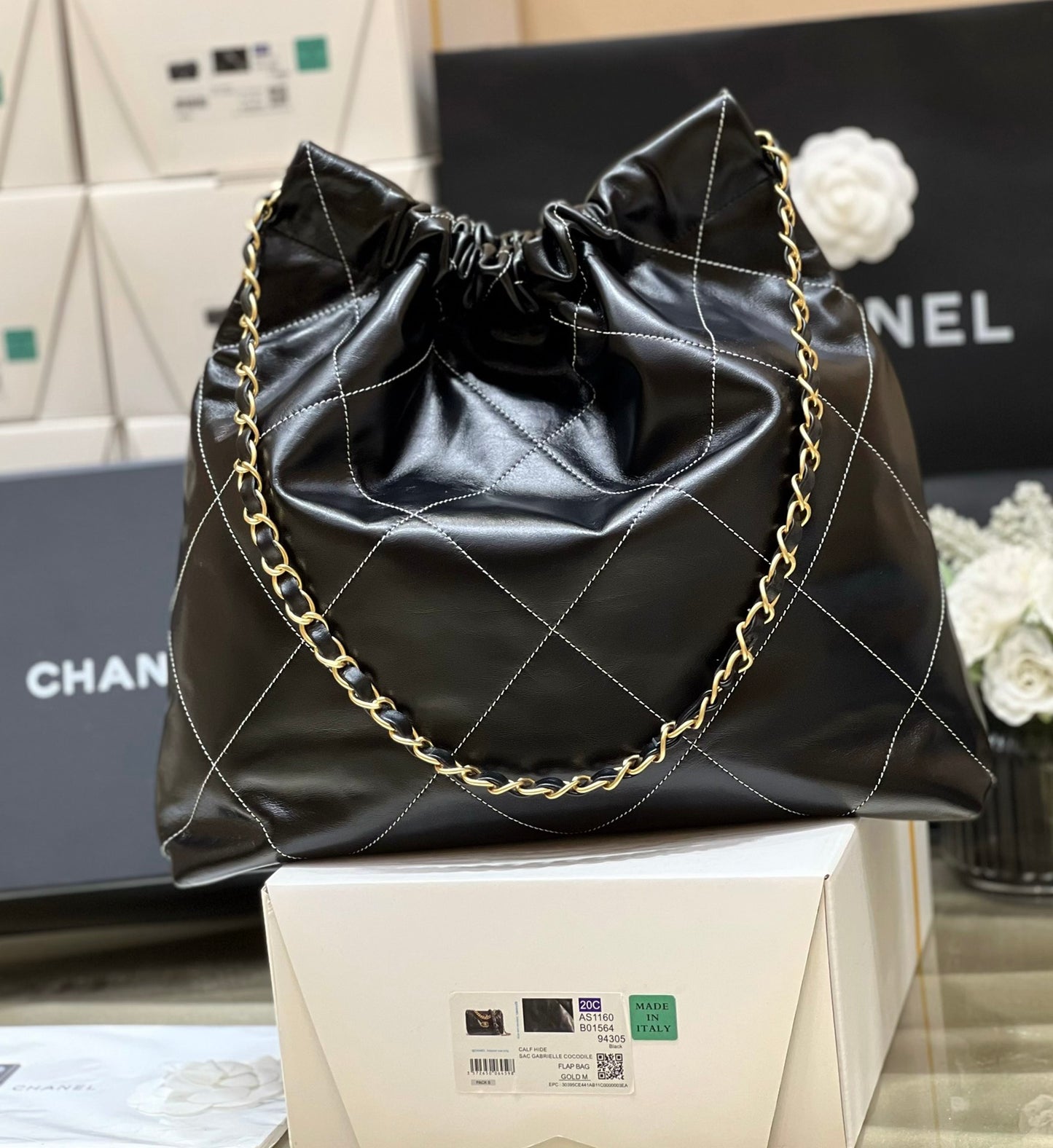 小香家-2023早春度假系列 22Bag 中號 黑色