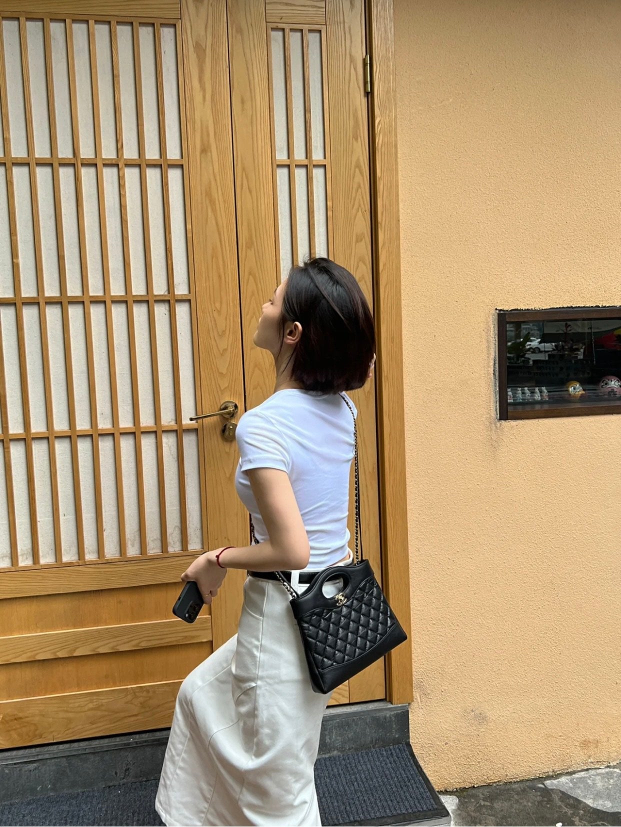 小香家-Chanel 31 經典雙c Logo 菱格紋迷你購物包 黑色