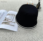普P家-格紋漁夫帽 黑色