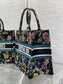 迪D家 Book Tote 刺繡字母黑色 中號36.5cm