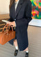 穆Ｍ家-2404 24Ss 春夏Miu藏青色休閒西服長外套