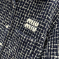 穆M家-2404 24早春專櫃新品藍白細格粗花呢套裝