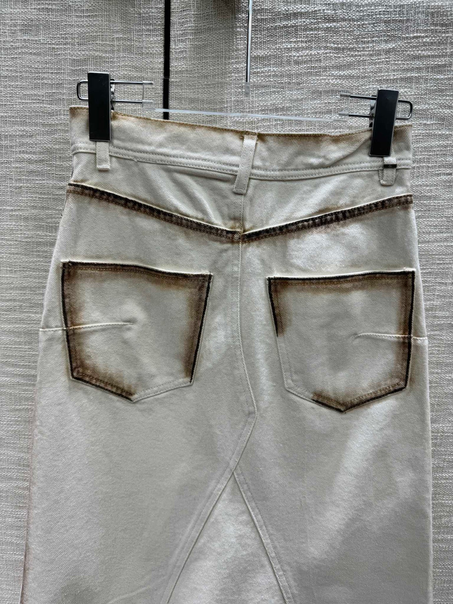 迪D家-2403 24早春最新燃燒效果紮染漸層洗水工藝牛仔裙