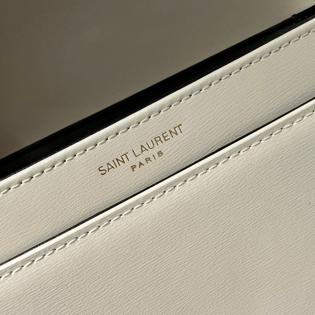 聖Y羅-BOX SAINT LAURENT 豆腐包 大號 奶白色