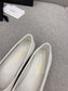 小香家-經典雙Ｃ扣平底單鞋 蝴蝶款白色