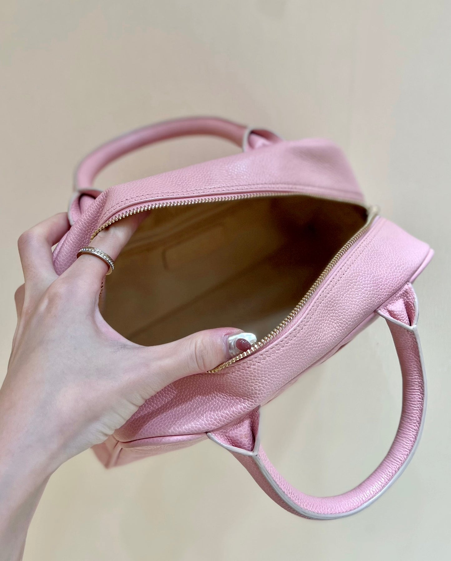 小香家-Chanel Vintage 中古保齡球包 粉色