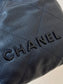小香家-Chanel 22號手袋 魚子醬皮黑金色 小號