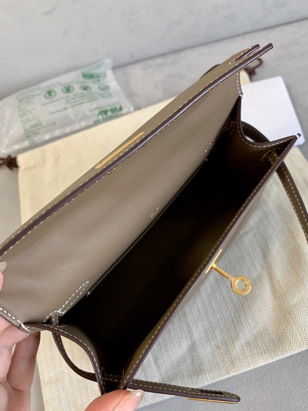 小愛款-Kelly mini 1代 22 swift 大象灰 金扣